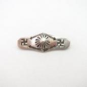 Atq 【Ganscraft】 卍 & Arrows Stamped Small Silver Pin  c.1930