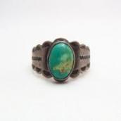 Antique Fred Harvey Style Small Silver Ring w/TQ c.1930～