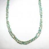 Vintage Turquoise & Shell Bead 2 Strand Heishi Necklace