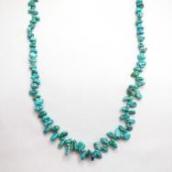 Vintage Single Strand Turquoise Heishi Necklace  c.1960～