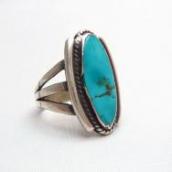 Antique Split Shank Ring with Oval TQ  c.1940