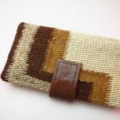 Leather Wallet with 1920's Navajo Rug