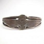 Antique Thunderbird Patch Ingot Silver Cuff Bracelet c.1920～