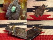 Antique Navajo Thunderbird Shaped Ingot Silver Pin  c.1925～