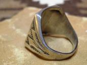Antique Thunderbird Patched Silver Ring w/TQ c.1940