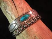 Antique Ingot Silver with Turquoise Cuff  c.1930