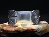 Vintage Navajo Heavy Silver Overlay Cuff w/Gem #8 TQ c.1950～