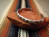 Joe D Yazzie Chiseled Half-Round Wire Cuff Bracelet c.1960 2