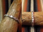 Joe D Yazzie Chiseled Half-Round Wire Cuff Bracelet c.1960 2