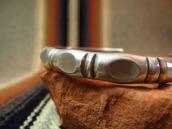 Joe D Yazzie Chiseled Half-Round Wire Cuff Bracelet c.1960 2
