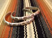 Joe D Yazzie Chiseled Half-Round Wire Cuff Bracelet c.1960 2