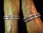 Joe D Yazzie Chiseled Half-Round Wire Cuff Bracelet c.1960 2