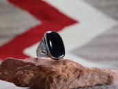 Vintage Navajo Men's Silver Ring w/Black Onyx  c.1950～