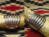 Vtg Navajo IngotSilver Split Band Wide Cuff Bracelet c.1945～