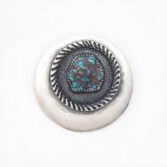 【Frank Patania Sr.】Gem Turquoise Nugget Pendant/Pin  c.1940～