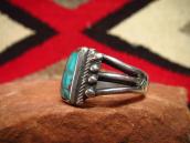 Antique Navajo Split Shank Silver Ring w/Sq. TQ  c.1930～