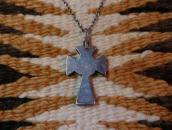 Vintage Zuni Multi-Stone Inlay Cross Fob Necklace  c.1955～