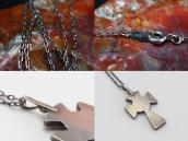 Vintage Zuni Multi-Stone Inlay Cross Fob Necklace  c.1955～