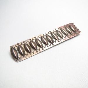 Antique Navajo Repoused Silver Collar Ornament Pin c.1920～ 1