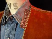 Antique Navajo Repoused Silver Collar Ornament Pin c.1920～ 1