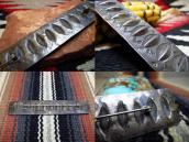 Antique Navajo Repoused Silver Collar Ornament Pin c.1920～ 2