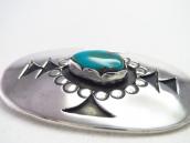 【Carl Luthey Shop】Silver Overlay Pin w/Gem Turquoise c.1965～