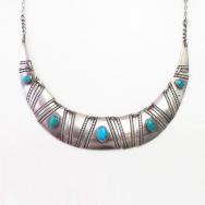 【Fred Thompson】 Navajo Stamped Breastplate Necklace c.1965～