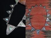 Antique Navajo BuntingGarland Design Silver Necklace c.1935～