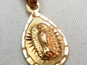 Vintage 14KGold Virgin of Guadalupe Charm Necklace