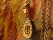 Vintage 14KGold Virgin of Guadalupe Charm Necklace