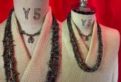 Vintage Silver Beads Necklace w/Small Naja c.1950～