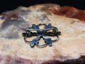 Zuni Vintage "Dishta Style" Inlay Silver Pin Brooch  c.1950～