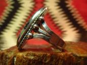 Antique Split Shank Silver Ring w/PetrifiedWood  c.1930～