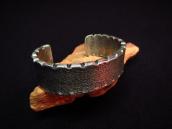 Chris Billie Navajo Tufa Cast Filed Rim Silver Cuff Bracelet