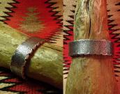 Chris Billie Navajo Tufa Cast Filed Rim Silver Cuff Bracelet