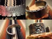 Chris Billie Navajo Tufa Cast Filed Rim Silver Cuff Bracelet