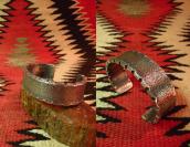 Chris Billie Navajo Tufa Cast Filed Rim Silver Cuff Bracelet