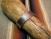 Chris Billie Navajo Tufa Cast Filed Rim Silver Cuff Bracelet