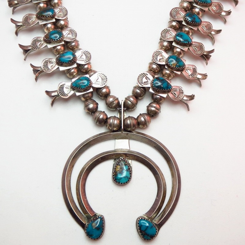 D. Smcyn Squash Blossom Necklace with Naja