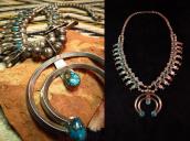 D. Smcyn Squash Blossom Necklace with Naja