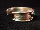 Vintage Cuff with Five Bisbee Turquoise  c.1950