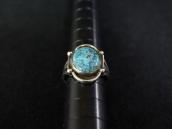 Vintage Navajo Gem Quality Turquoise Ring in Silver  c.1960