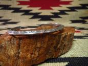 Antique Stamped IngotSilver Narrow TriangleWire Cuff c.1920～