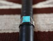 Vintage Navajo Split Shank Ring w/Blue Gem Turquoise c.1960～