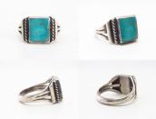 Vintage Navajo Split Shank Ring w/Blue Gem Turquoise c.1960～
