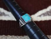 Vintage Navajo Split Shank Ring w/Blue Gem Turquoise c.1960～