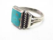 Vintage Navajo Split Shank Ring w/Blue Gem Turquoise c.1960～