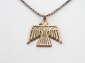 【Alvin Thompson】14K Gold Casted T-bird Top Necklace c.1980～