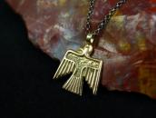 【Alvin Thompson】14K Gold Casted T-bird Top Necklace c.1980～