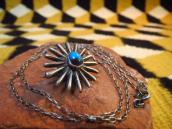 Vintage Casted Burst Shape Pin & Necklace w/Bisbee TQ c.1960